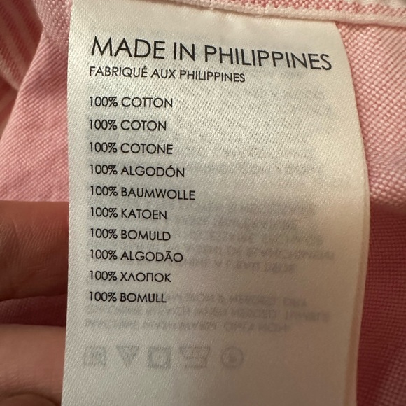 Club Monaco Pink and White Casual Button Down Shirt - Picture 6 of 6